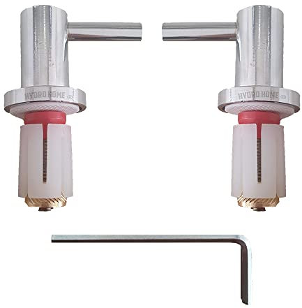 HYDRO HOME Kit Cerniere Copriwater Per Tavoletta Wc Pozzi Ginori, Cerniera Wc In Ottone Cromato, Montaggio Semplice Brugola Inclusa, Cerniere Copriwater Made In Italy