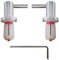 HYDRO HOME Kit Cerniere Copriwater Per Tavoletta Wc Pozzi Ginori, Cerniera Wc In Ottone Cromato, Montaggio Semplice Brugola Inclusa, Cerniere Copriwater Made In Italy