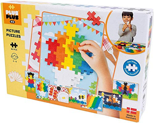 Geniales Konstruktionsspielzeug, Big Picture Puzzle Basic, Vorlagenpuzzle, Bausteine-Set, 60 Teile