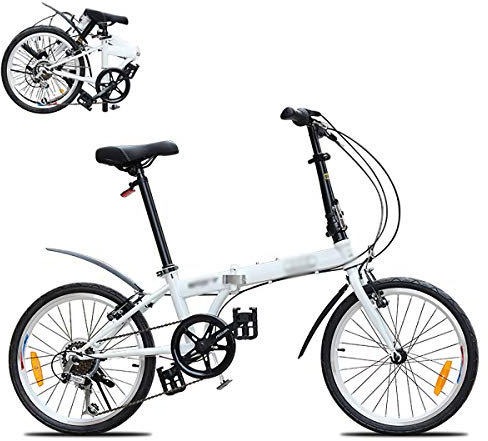 STRTG Klappfahrrad,ultraleichte tragbare Klapprad, Citybike Falträder, Unisex Folding Probike,20 Zoll 6 Geschwindigkeit Verschiebung Freizeit Fahrrad