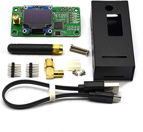 MMDVM Hotspot Board + Antena + Pantalla OLED Soporte UHF C4FM YSF NXDN DSTAR P25 DMR Completamente Ensamblado y Probado (Frambuesa pi no Incluido