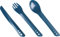 Lifeventure, Travel & Outdoor Interlocking Cutlery Set Ellipse Ensemble de Couverts emboîtables pour Camping, Voyage et extérieur Mixte, Bleu Marine, Simple