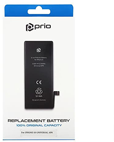 prio Batteria per smartphone, adatta per iPhone 6s, batteria di ricambio con APN, polimeri di litio, 1715 mAh, fino a 800 cicli di ricarica
