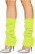 The Fancy Dress® Ladies Bright Neon 80s Party Club Dance Ankle Leg Warmers - Women's Retro Fancy Dress Accessory (Lime Yellow)