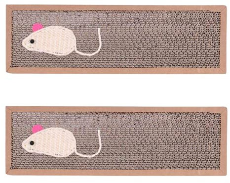 TIENDA EURASIA® Pack 2 Rascadores para Gatos - Tabla Ideal para Mantener a tu Mascota Entretenida - Medida 38 x 12,5 x 2 cm