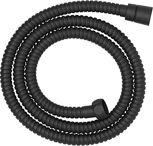 Ben MSL Duschschlauch - Flexibler Brauseschlauch - Luxuriöses Metall Design - Schwarz Strukturiert - 125 cm - Duscharmatur - Dusche - Schlauch