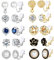 JeryWe 10 Pairs Clip Earrings Stud for Women Clip On Earring for Non Pierced CZ Flower Simulated Freshwater Pearl Twist Knot Clip Earrings Sets
