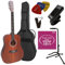 4/4 WESTERNGITARRE MAHAGONI - SET - AKUSTIKGITARRE - NATUR - TASCHE - STÄNDER - STIMMGERÄT
