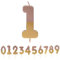 Talking Tables Gold Number 1 Candle Bougie Numéro 1 Or Décoration de gâteau rose de qualité supérieure pour enfants, adultes, adolescents, 1ère fête, 18e, 21e, anniversaire, 8 cm