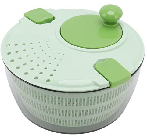 Centrifuga per Insalata, Centrifuga per Lattuga Multiuso da 4 Litri con Cestello per Scolapasta e Impugnatura Facile per Essiccare la Frutta Vegetariana, Verde