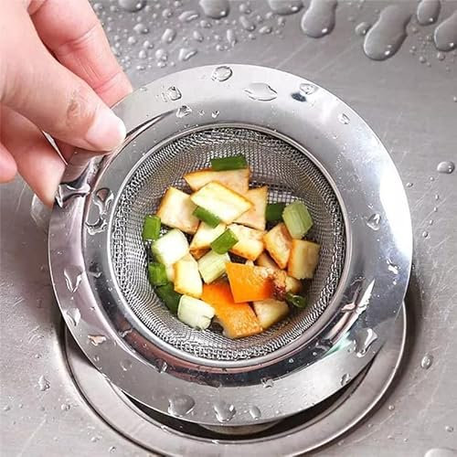 2 Pezzi Filtri Lavandino Cucina, Filtro Lavello per Vasca da Bagno o Lavelli da Cucina 7cm 9cm 11cm di Diametro (9cm)