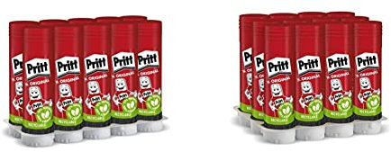 Pritt Colla Stick 10 x 43g e 12 x 22g, per Bambini Sicura e Affidabile, per Lavoretti e Fai Da Te