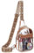 Telena Bauchtasche Damen, Durchsichtig Tasche Transparente Crossbody Umhängetasche für Frauen Brusttasche mit verstellbarem Riemen,Braun
