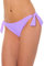 Aquarti Bikinihose Damen mit seitlicher Schnürung – Hüftslip Bikinihosen für Damen in Unifarben, Farbe: Lila, Größe: 38