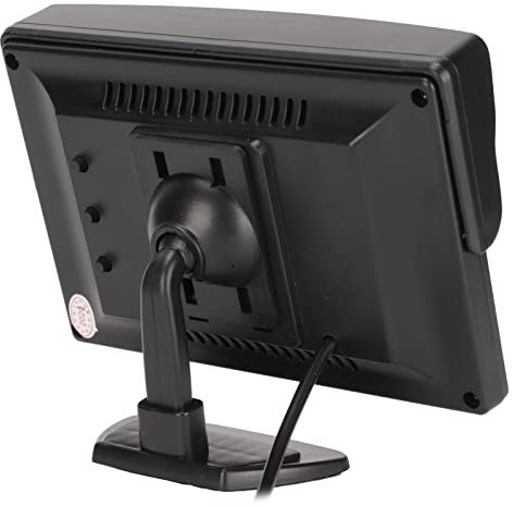 KAKAKE Moniteur de caméra de recul à écran LCD, Noir 480x272 étanche Moniteur de Voiture entrée V1/V2 avec Pare-Soleil pour Voiture
