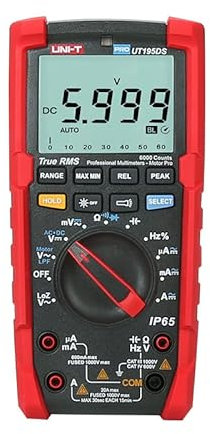 UNI-T Uni-trend Multimeter clamp meter UT195E UT195M UT195DS Pro Professional Digital Multimeter Industrial Motor Drive Equipment Maintenance Electrical Repair(UT195DS)