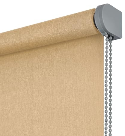 STOR PLANET | Tenda Transparente SOFT a Rullo per Interni, Cucina, Soggiorno, Camera da Letto, Finestra e Porta - Installazione Facile | Mostarda, 140x250cm