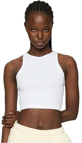 Urban Classics Damen Top Ladies Organic Cropped Rib Top 2-Pack, 2er Pack Bauchfreies Frauen Top, Bio-Baumwolle, erhältlich in vielen Farben, Größen XS-5XL