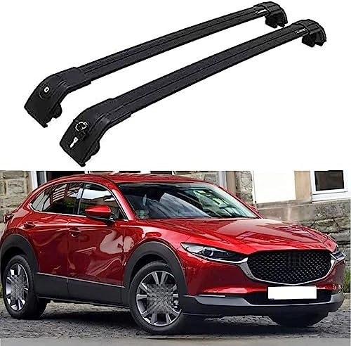 GaRcan 2 Stück Auto Dachträger für Mazda CX-30 CX30 2020-2022, Aluminium Dachtraeger Dachgepäckträger Gepackträger Querträger Zubehör,A/Black