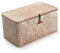 Seagrass Storage Baskets with Lid Natural Rattan Woven Rectangular Organizer Box (Whitewash Medium 30cmx18cmx15cm H)