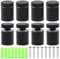 8 Stück Abstandshalter Edelstahl 19 x 25 mm Schilderhalter Werbeschraube Wandabstandshalter für Montieren Befestigung Glas, Schwarz