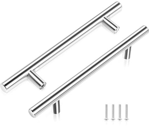 simarro Tiradores para armarios de cocina, 2 unidades, tiradores de cocina, cajones, tiradores de puerta, tiradores de barra para muebles, de acero inoxidable cepillado, para armario (distancia entre