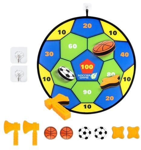 Hobngmuc Stick Ball Dart Board, Dart Board Game Set - Interaktives Kinder-Dartscheiben-Set - Lustiges Dartspiel für den Wettkampf, Sicherheitsspielset mit Haken für drinnen und draußen