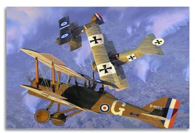 Poster, Motiv: Kampfflugzeug aus dem Ersten Weltkrieg, Sonnenuntergänge auf Werner Voss, Poster, dekorative Malerei, Leinwand, Wandposter und Kunstdruck, moderne Familienschlafzimmer-Dekoration,