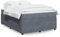 Homgoday Boxspringbett mit Matratze Bettgestell Bettrahmen Jugendbett Gästebett Polsterbett Doppelbett Einzelbett Bett mit Lattenrost für Schlafzimmer ohne Kopfteil Dunkelgrau 140x200 cm Samt