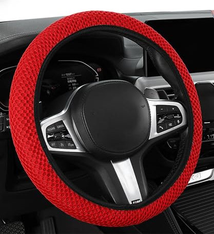 Flaconi Lenkradschoner, Schutzhülle für Pkw und Lkw (Rot)