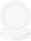 PARTY GO Lot de 50 assiettes jetables en carton de 22,9 cm pour dîner et dessert, fournitures de fête pour remise de diplôme, vacances, mariage, fête d'anniversaire, fête prénatale, blanc