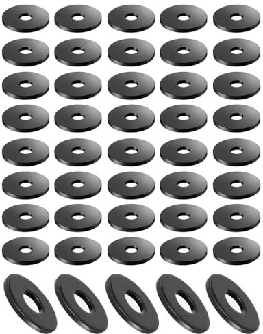 KGDUYC 100 Piezas Juego De Anillo De Sellado, Arandelas Tóricas Negro, Arandelas Metálicas, Arandela Plana Grande Para Tornillos Sujetadores Arandelas para Decorar el Hogar - 6mm x 12mm