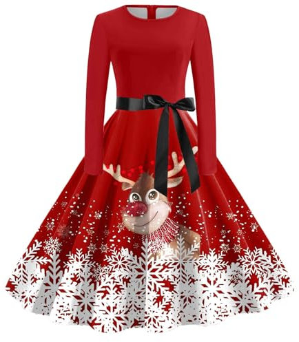 Robe De Noel Femme Enceinte Robe De Soiree Femme Longue Sequin Robe Femme Automne Grande Taille Robe Longue en Pull Robe Manches Longues Femme Deguisement Pere Noel Et Mere Noel