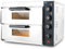Lacor - 69633 - Horno pizza Lecco, para Mesa o Encimera, de Acero inoxidable, con Aislamiento Térmico, 3000 W, 2 cavidad, Iluminación interior, Medidas: 57x56x44 cm