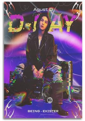 Suga D-Day Agust D Poster, Rapper, Musik, signiert, limitierte Poster, Albumcover, Poster, Leinwand, Wandkunst, Raum, ästhetische Poster, Musik, Klassenzimmer, Schlafzimmer, Wanddekoration, Kunst, 30