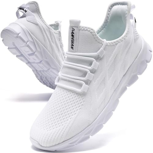 ZGPWZWL Sneaker Damen Weiss Schuhe Damen Hallenschuhe Bequeme Turnschuhe Atmungsaktiv Sportschuhe Leichtgewichts Sommerschuhe Laufschuhe,Weiß,Größe 39 EU