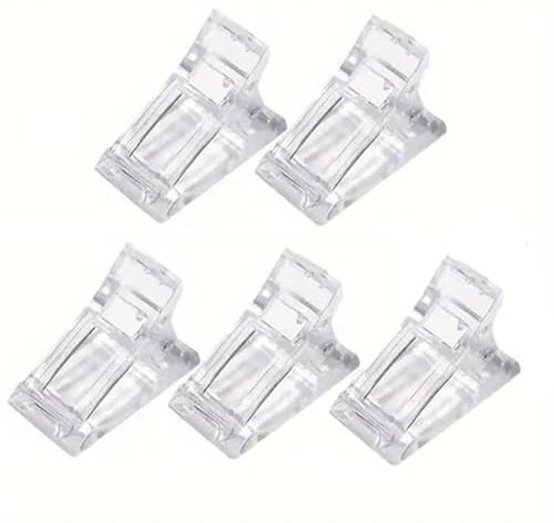 5 Pcs nail clips, clips clamps, Polygel nails, Transparent Nail Clamps, Nail Art Tool clip, Nail Tips Clip for Quick Building Gel