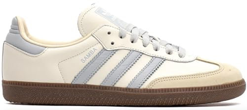 Adidas Samba OG Damen-Sneaker, Cremeweiß, Silber, 40 2/3 EU