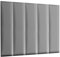 Mg Design Wandpaneele 30 x 120 cm gepolstert – für sehr einfache Selbstmontage, Lederimitat, mit weicher Füllung, Farbe Grau – Kopfteil als Dekoration für Schlafzimmer, Büro, Kinderzimmer, Diele