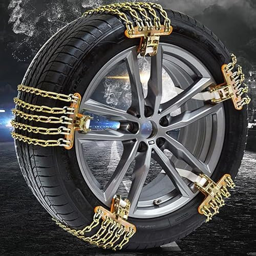 CHSG 5-Pack Universal Auto Schnee Ketten Winter Universal Sicherheits Ketten Reifen Breite 165-195mm, Für Alle Fahrzeug/SUV/LKW 100% Unschlagbare Traktion Einfache Installation Haltbarkeit