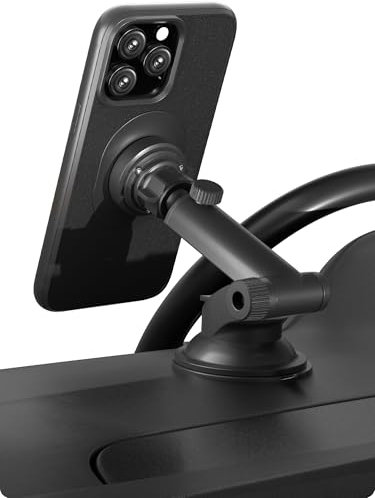sincetop Voiture Téléphone Support Série Q [Quad] – Support 3-en-1 à Ventouse pour Tableau de Bord, Pare-Brise et Bureau – Fixation Rapide en 1 Seconde – Angle Réglable à 360°