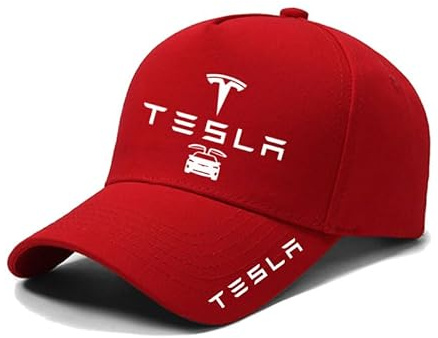 BLAYY Baseballcap für Tesla Model S Model X Model 3 Model Y, Voller Baumwolle Baseballkappe Verstellbar - Sport Cap für Radfahren Sun Protective Unisex,C