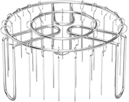 Backofen Spießgestell für Heißluftfritteusen - Spießhalter Für Heißluftfritteusen - Antihaft Wiederverwendbar Rostfrei Edelstahl Grillspieß Für Outdoor Kochen Fleisch Fisch Grillgut