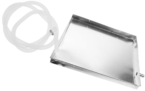 Bac à Climatiseur 1 Set Argenté Carré en Acier Inoxydable | Récupérateur de Gouttes Drainage, Compatible avec Divers Modèles, Design Étanche et Garde Sa Forme été Vacances
