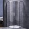 SONNI Viertelkreis Duschkabine Runddusche 80x80 eckeinstieg Duschabtrennung Schiebetür Viertelkreisdusche mit Duschtasse