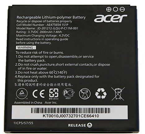 Acer Battery 2000 mAh Liquid E2 (V370) (Original)