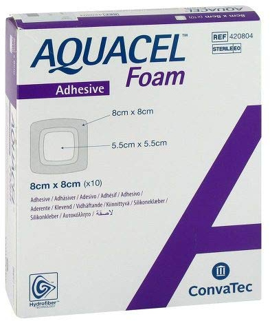 Aquacel Schaumverband adhäsiv 8x8 cm