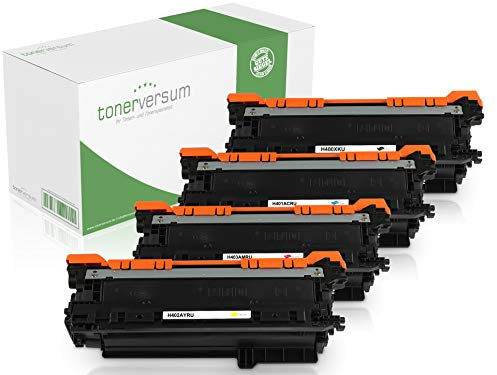 Tonerversum 4 Toner kompatibel zu HP 507X 507A Schwarz Cyan Magenta Gelb Druckerpatronen für Laserjet Enterprise 500 Color M551dn M575dn Pro 500 Color MFP M570dn M570dw Multipack