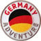 2 x Deutschland Abzeichen 60 mm gestickt/Germany Aufnäher Aufbügler Patch Bügelbild Sticker Bügel-Patch Wappen Flicken für Kleidung Rucksack/Reiseführer Flagge Fahne Flagg Europa EU Land deutsch