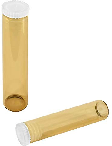 100 Stück Glasröhrchen Flachbodengläser 50 x Ø10mm, braun, für Globuli, Pulver, feste Substanzen, inklusive Stopfen